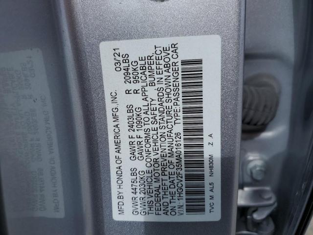 Photo 11 VIN: 1HGCV2F35MA016126 - HONDA ACCORD SPO 