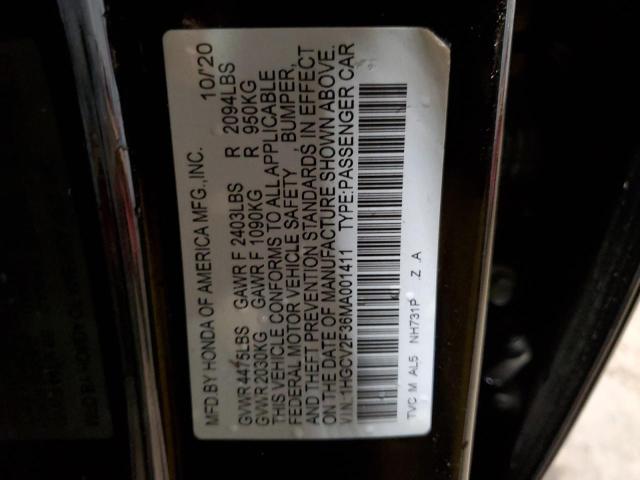 Photo 11 VIN: 1HGCV2F36MA001411 - HONDA ACCORD SPO 