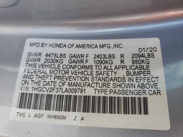 Photo 9 VIN: 1HGCV2F37LA009791 - HONDA ACCORD SPO 