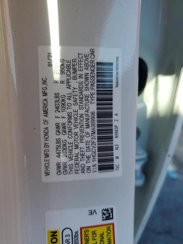 Photo 11 VIN: 1HGCV2F37MA009906 - HONDA ACCORD SPO 