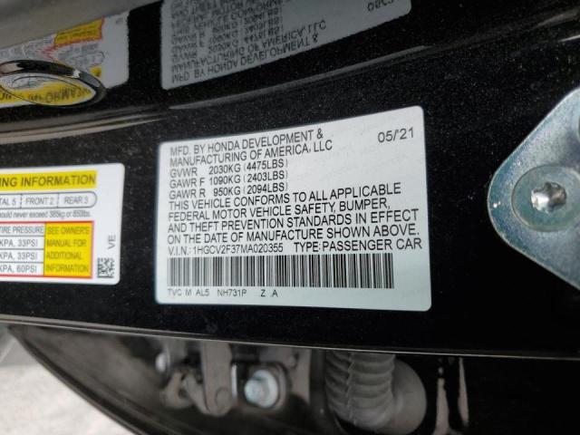 Photo 9 VIN: 1HGCV2F37MA020355 - HONDA ACCORD SPO 