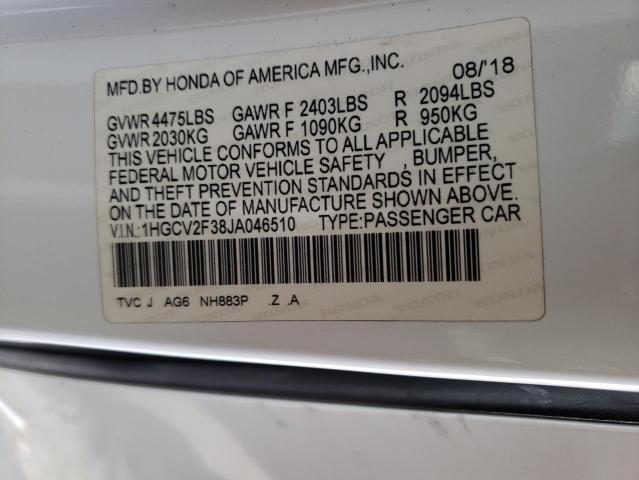 Photo 11 VIN: 1HGCV2F38JA046510 - HONDA ACCORD 