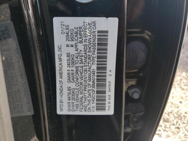 Photo 11 VIN: 1HGCV2F38MA010451 - HONDA ACCORD 