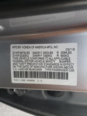 Photo 9 VIN: 1HGCV2F39JA033426 - HONDA ACCORD SPO 