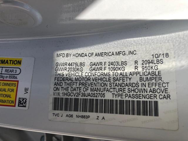 Photo 9 VIN: 1HGCV2F39JA052705 - HONDA ACCORD 