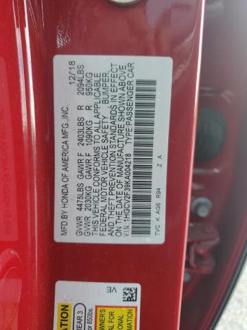 Photo 10 VIN: 1HGCV2F39KA004218 - HONDA ACCORD SPO 