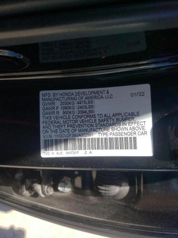 Photo 9 VIN: 1HGCV2F39NA002991 - HONDA ACCORD SPO 