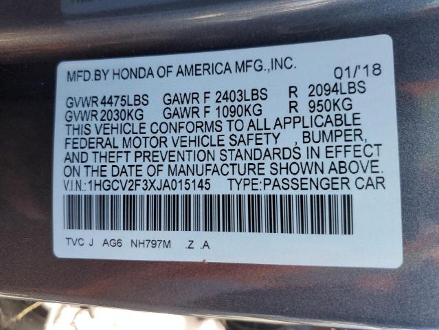 Photo 11 VIN: 1HGCV2F3XJA015145 - HONDA ACCORD SEDAN 