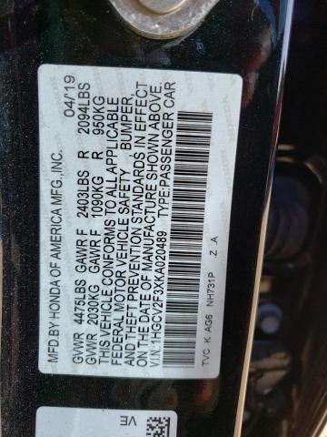 Photo 11 VIN: 1HGCV2F3XKA020489 - HONDA ACCORD 