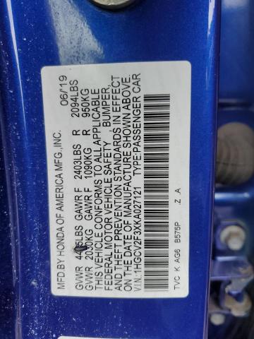 Photo 11 VIN: 1HGCV2F3XKA027121 - HONDA ACCORD 