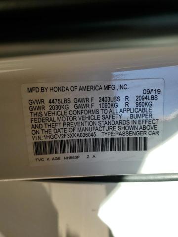 Photo 11 VIN: 1HGCV2F3XKA036045 - HONDA ACCORD 