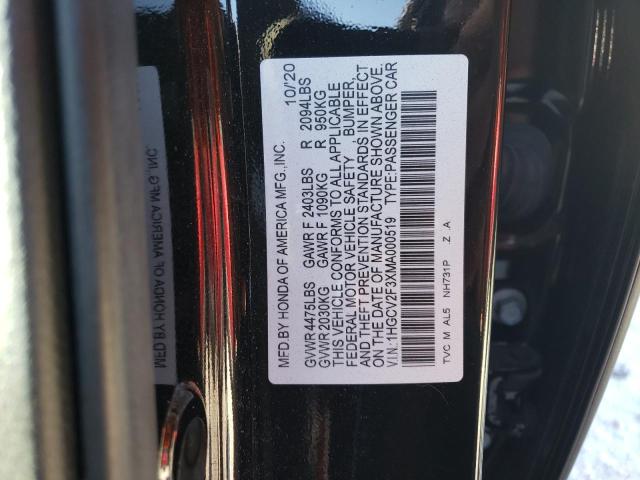 Photo 11 VIN: 1HGCV2F3XMA000519 - HONDA ACCORD SPO 