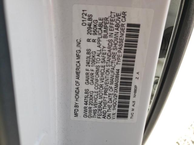 Photo 9 VIN: 1HGCV2F3XMA008944 - HONDA ACCORD SPO 