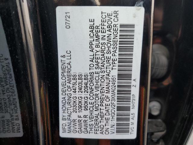 Photo 11 VIN: 1HGCV2F3XMA024951 - HONDA ACCORD SPO 