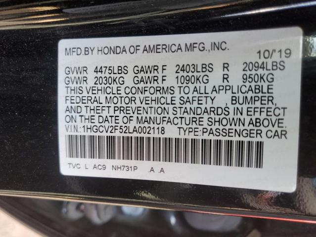 Photo 11 VIN: 1HGCV2F52LA002118 - HONDA ACCORD 