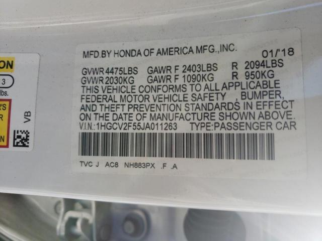 Photo 9 VIN: 1HGCV2F55JA011263 - HONDA ACCORD EXL 