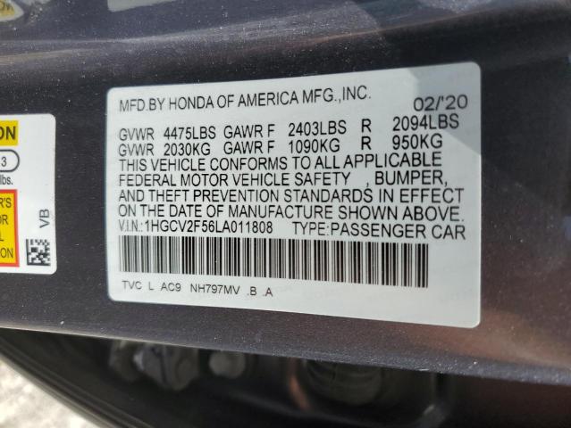 Photo 11 VIN: 1HGCV2F56LA011808 - HONDA ACCORD EXL 