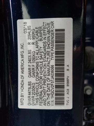 Photo 11 VIN: 1HGCV2F57JA036066 - HONDA ACCORD 