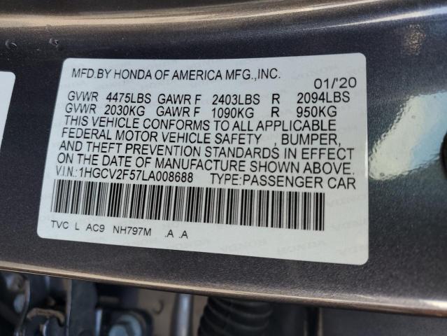 Photo 11 VIN: 1HGCV2F57LA008688 - HONDA ACCORD EXL 