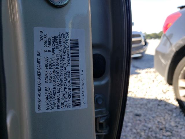 Photo 9 VIN: 1HGCV2F58JA019440 - HONDA ACCORD EXL 