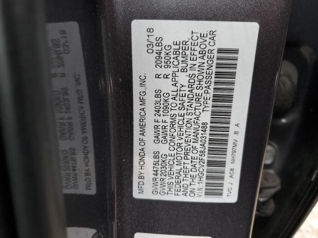 Photo 9 VIN: 1HGCV2F58JA031488 - HONDA ACCORD EXL 