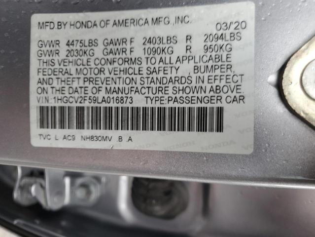 Photo 11 VIN: 1HGCV2F59LA016873 - HONDA ACCORD EXL 