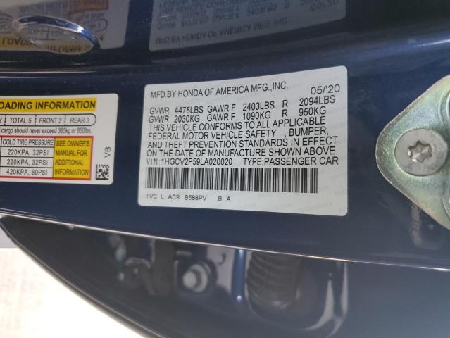 Photo 11 VIN: 1HGCV2F59LA020020 - HONDA ACCORD EXL 