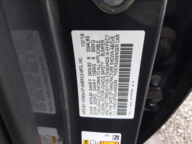 Photo 11 VIN: 1HGCV2F5XLA002299 - HONDA ACCORD EXL 