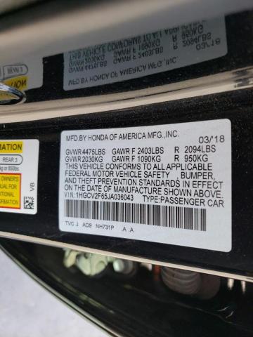 Photo 9 VIN: 1HGCV2F65JA036043 - HONDA ACCORD EXL 