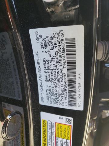 Photo 9 VIN: 1HGCV2F68JA032665 - HONDA ACCORD EXL 