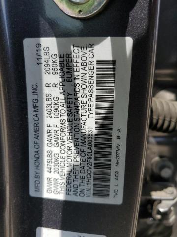 Photo 12 VIN: 1HGCV2F90LA003531 - HONDA ACCORD 