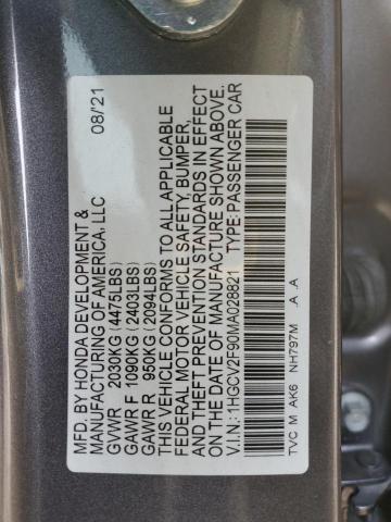 Photo 11 VIN: 1HGCV2F90MA028821 - HONDA ACCORD 