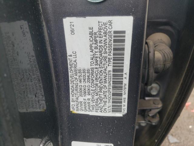 Photo 11 VIN: 1HGCV2F91MA022378 - HONDA ACCORD 