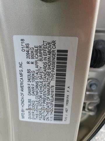 Photo 11 VIN: 1HGCV2F92JA016178 - HONDA ACCORD TOU 