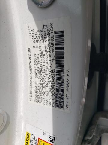 Photo 11 VIN: 1HGCV2F93JA002127 - HONDA ACCORD TOU 