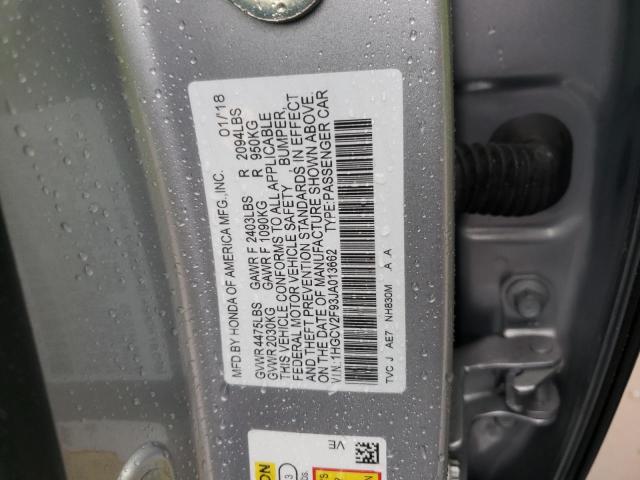 Photo 9 VIN: 1HGCV2F93JA013662 - HONDA ACCORD TOU 