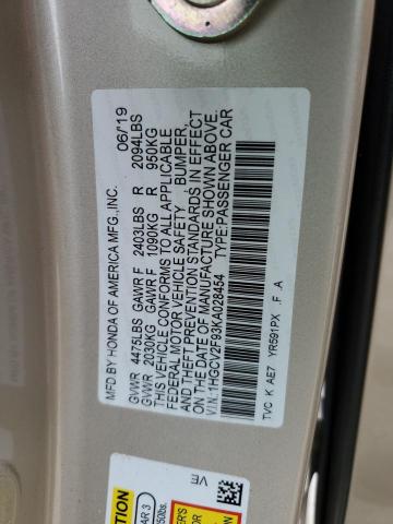 Photo 11 VIN: 1HGCV2F93KA028454 - HONDA ACCORD 