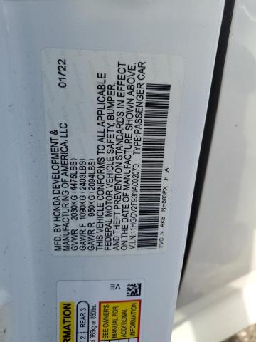 Photo 11 VIN: 1HGCV2F93NA002070 - HONDA ACCORD TOU 