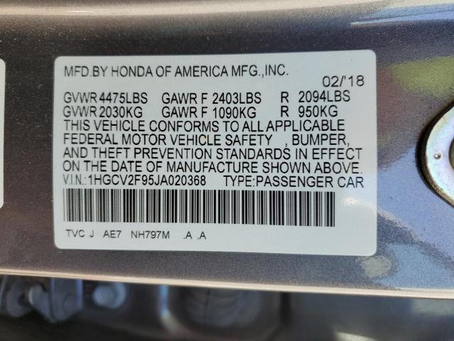 Photo 11 VIN: 1HGCV2F95JA020368 - HONDA ACCORD TOU 