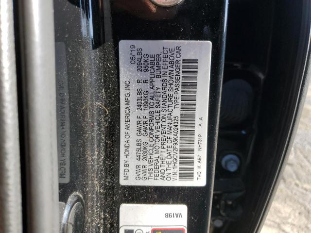 Photo 11 VIN: 1HGCV2F95KA024325 - HONDA ACCORD 