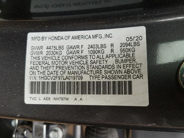 Photo 9 VIN: 1HGCV2F97LA019709 - HONDA ACCORD TOU 