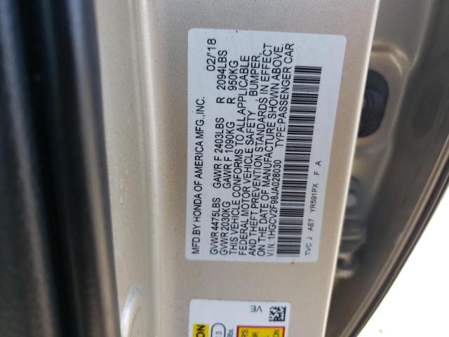 Photo 11 VIN: 1HGCV2F98JA028030 - HONDA ACCORD 