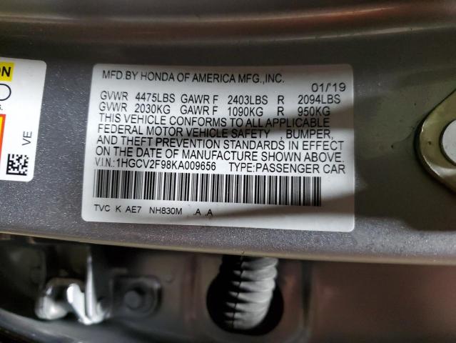 Photo 12 VIN: 1HGCV2F98KA009656 - HONDA ACCORD TOU 