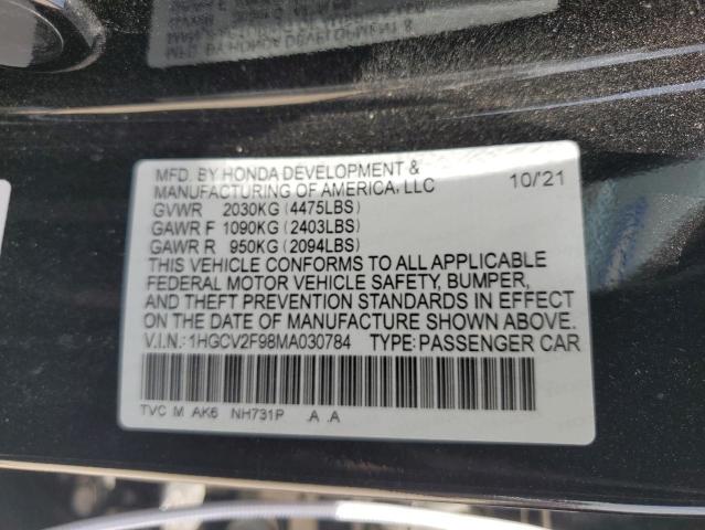 Photo 11 VIN: 1HGCV2F98MA030784 - HONDA ACCORD TOU 