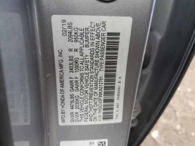 Photo 11 VIN: 1HGCV2F99KA012761 - HONDA ACCORD TOU 