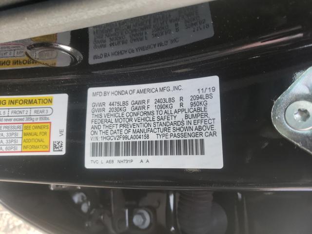 Photo 9 VIN: 1HGCV2F99LA004158 - HONDA ACCORD TOU 