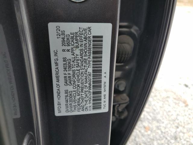 Photo 11 VIN: 1HGCV2F99MA007367 - HONDA ACCORD TOU 