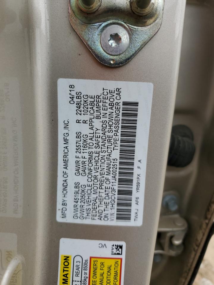 Photo 11 VIN: 1HGCV3F11JA002515 - HONDA ACCORD 