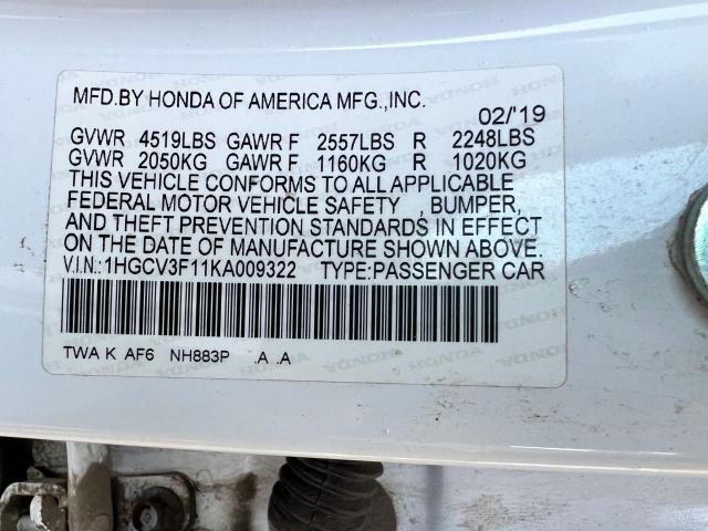 Photo 9 VIN: 1HGCV3F11KA009322 - HONDA ACCORD HYB 