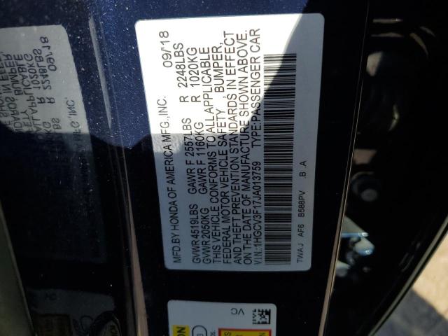 Photo 11 VIN: 1HGCV3F17JA013759 - HONDA ACCORD 